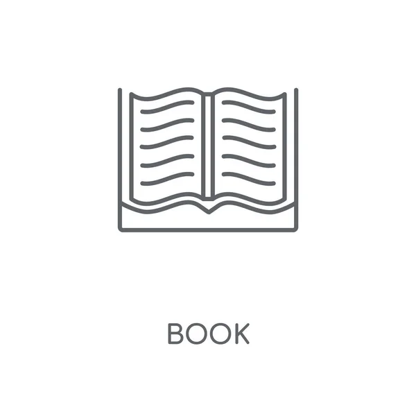 Книжкова Лінійна Піктограма Дизайн Символів Інсульту Книзі Тонкі Графічні Елементи — стоковий вектор