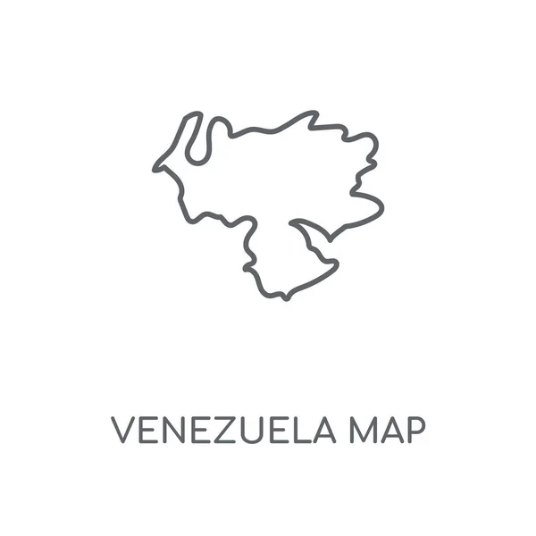 Βενεζουέλα Γραμμική Εικονίδιο Χάρτη Βενεζουέλα Χάρτη Έννοιας Εγκεφαλικό Επεισόδιο Σύμβολο — Διανυσματικό Αρχείο