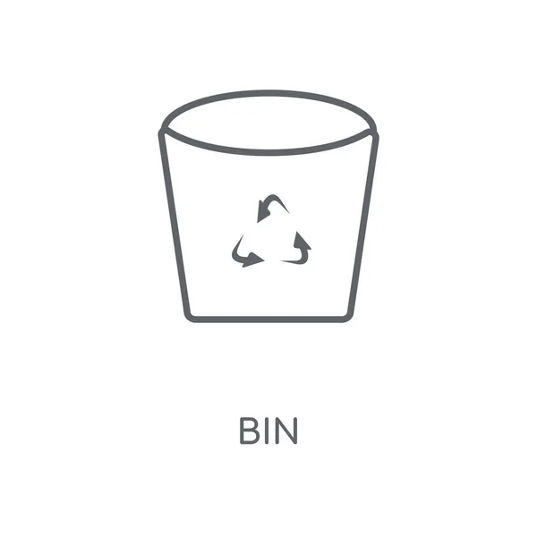 Bin Lineares Symbol Bin Concept Stroke Symboldesign Dünne Grafische Elemente — Stockvektor