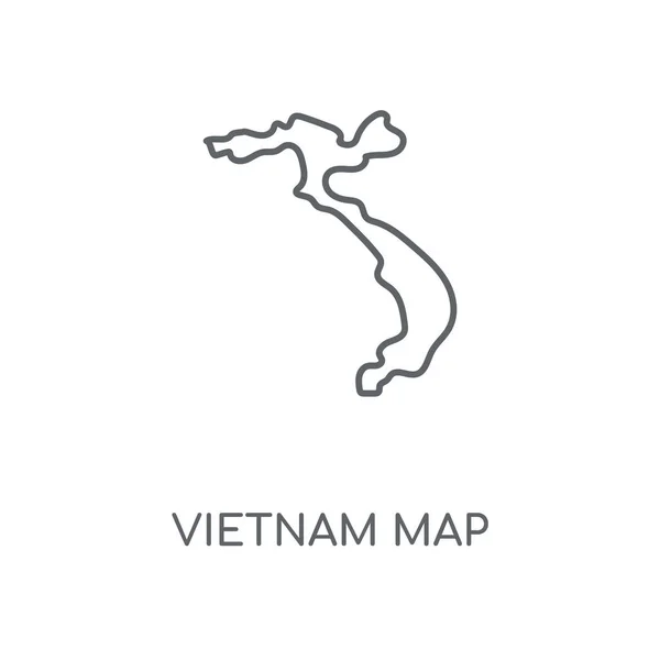 Vietnam Karte Lineares Symbol Vietnam Map Concept Stroke Symbol Design — Stockvektor