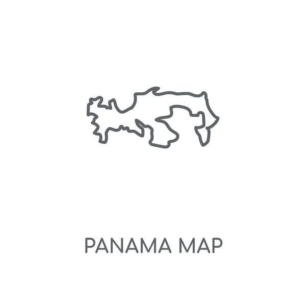 Lineaire Kaartpictogram Panama Panama Kaart Beroerte Symbool Conceptontwerp Dunne Grafische — Stockvector