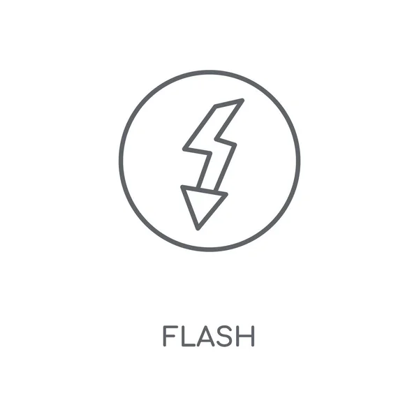 Ícone Linear Flash Design Símbolo Curso Conceito Flash Elementos Gráficos — Vetor de Stock