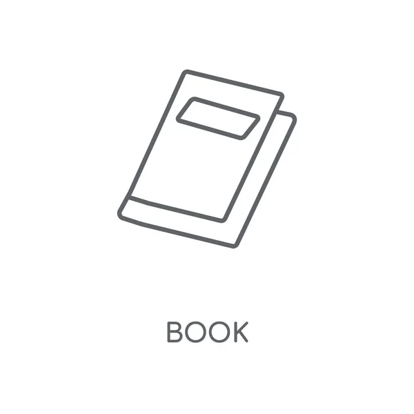 Libro Icono Lineal Diseño Símbolo Carrera Concepto Libro Elementos Gráficos — Vector de stock