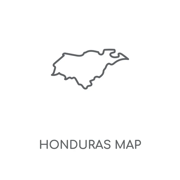 Honduras Mapa Icono Lineal Honduras Mapa Concepto Carrera Símbolo Diseño — Archivo Imágenes Vectoriales