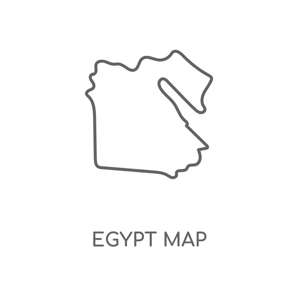 Egito Mapa Ícone Linear Egito Mapa Conceito Design Símbolo Acidente —  Vetores de Stock