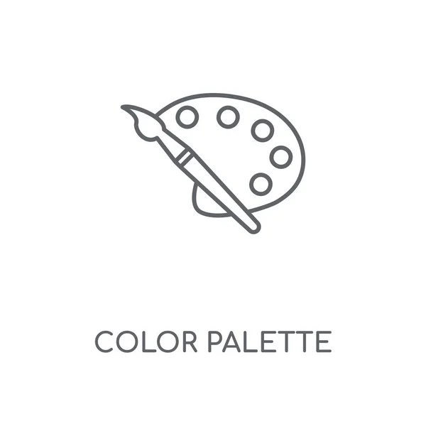 Palette Couleurs Icône Linéaire Concept Palette Couleurs Dessin Symbole Course — Image vectorielle