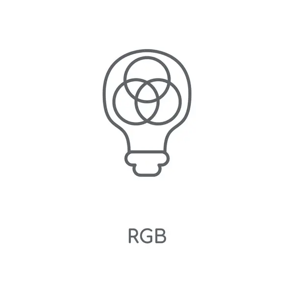 Icono Lineal Rgb Diseño Símbolo Carrera Concepto Rgb Elementos Gráficos — Archivo Imágenes Vectoriales