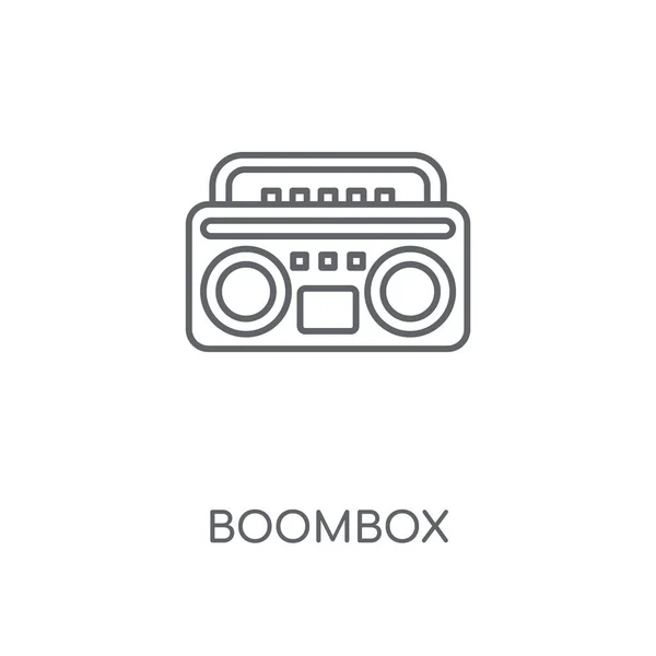 Icône Linéaire Boombox Conception Symbole Course Concept Boombox Illustration Vectorielle — Image vectorielle