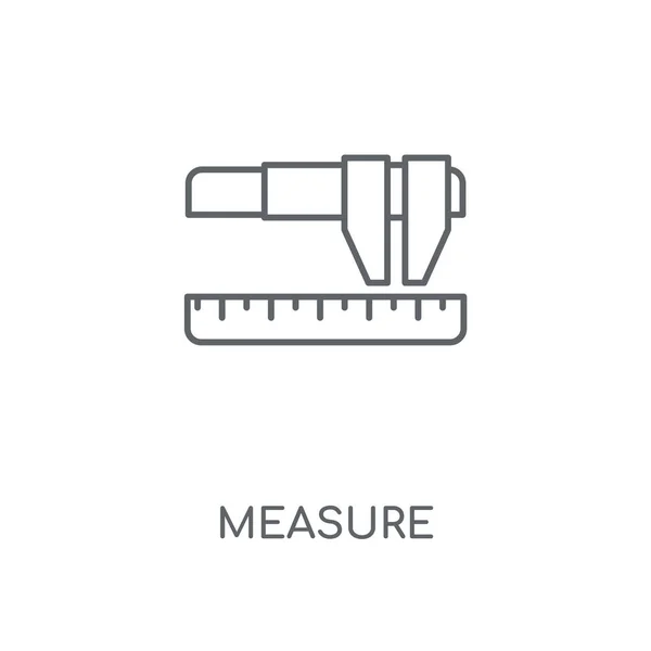 Měření Lineární Ikona Měření Tahu Symbolem Konceptu Tenké Grafické Prvky — Stockový vektor