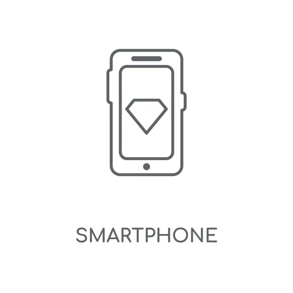 Smartphone Lineares Symbol Smartphone Konzept Symboldesign Dünne Grafische Elemente Vektorillustration — Stockvektor