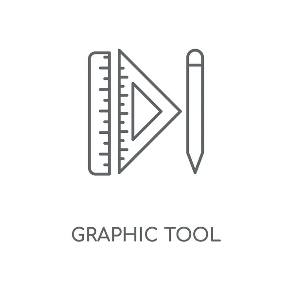 グラフィック ツール線形アイコン グラフィック ツール コンセプト ストローク シンボル デザイン 薄いグラフィック要素ベクトル イラスト — ストックベクタ