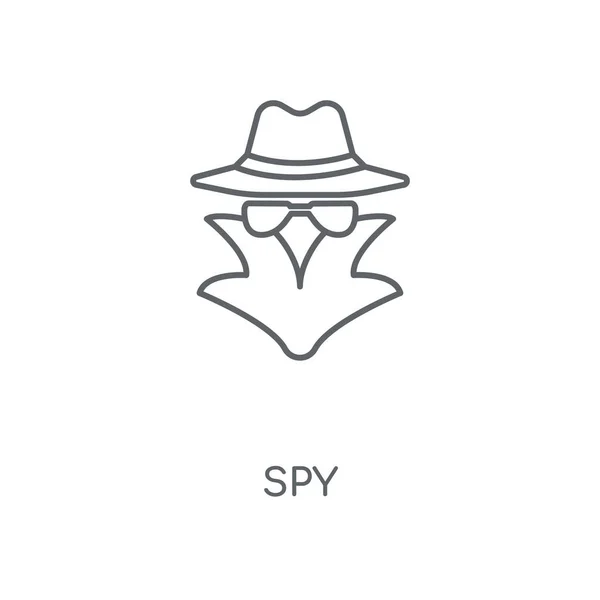 Icono Lineal Espía Diseño Símbolo Trazo Concepto Espía Elementos Gráficos — Vector de stock