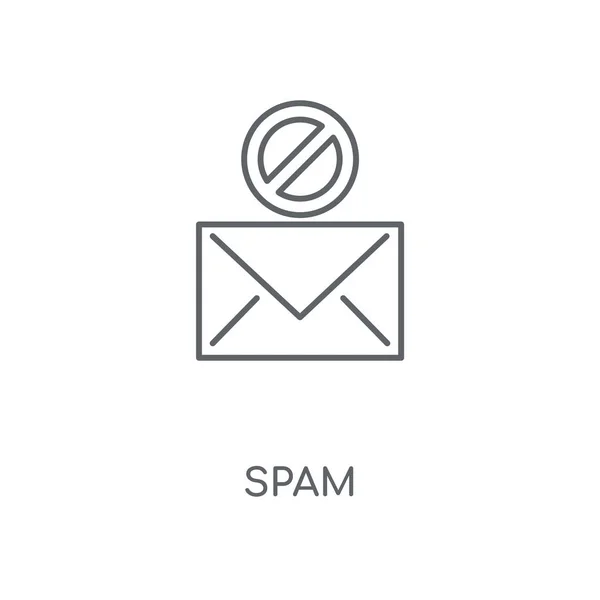 Ícone Linear Spam Design Símbolo Curso Conceito Spam Elementos Gráficos — Vetor de Stock