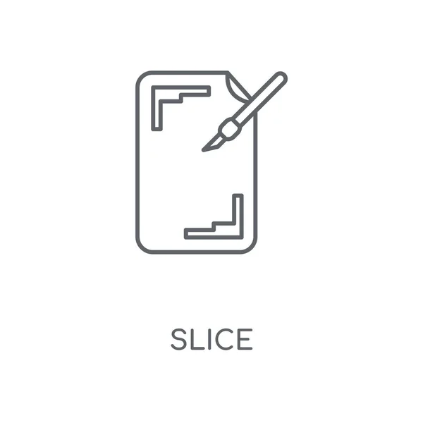 Slice Lineares Symbol Slice Konzept Strich Symbol Design Dünne Grafische — Stockvektor