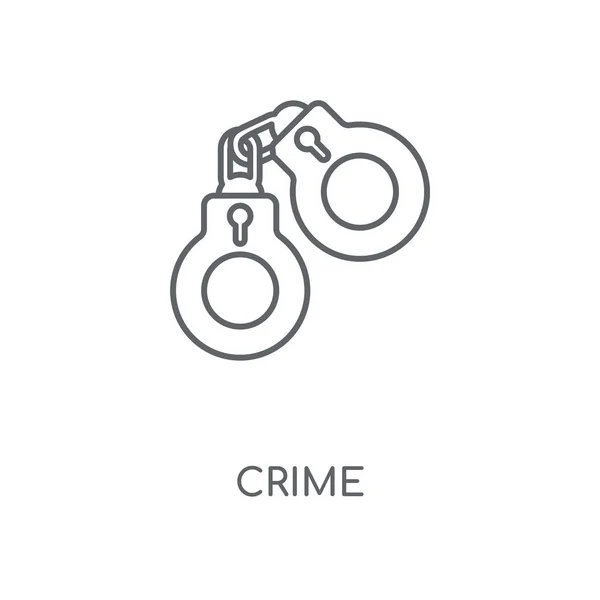 Icône Linéaire Crime Concept Crime Dessin Symbole Avc Illustration Vectorielle — Image vectorielle