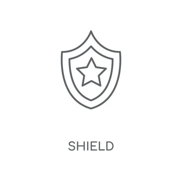 Shield Linear Icon Shield Concept Stroke Symbol Design Thin Graphic — Stock Vector