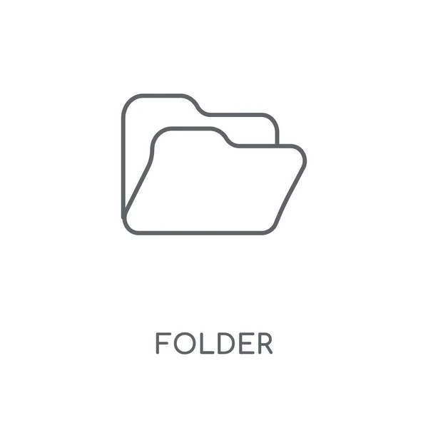 Folder Linear Icon Folder Concept Stroke Symbol Design Thin Graphic — Stock Vector