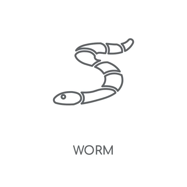 Worm Linear Icon Worm Concept Stroke Symbol Design Thin Graphic — Stock Vector