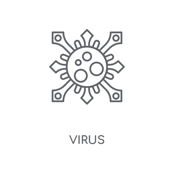 Icono Lineal Del Virus Concepto Virus Diseño Símbolo Carrera Elementos — Archivo Imágenes Vectoriales