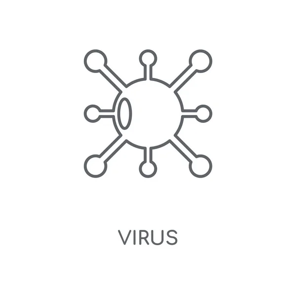 Ícone Linear Vírus Conceito Vírus Design Símbolo Acidente Vascular Cerebral — Vetor de Stock