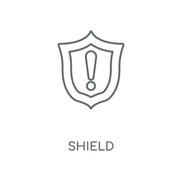 Shield Linear Icon Shield Concept Stroke Symbol Design Thin Graphic — Stock Vector