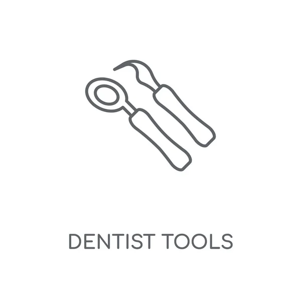 Dentist Tools Linear Icon Dentist Tools Concept Stroke Symbol Design — Stock Vector