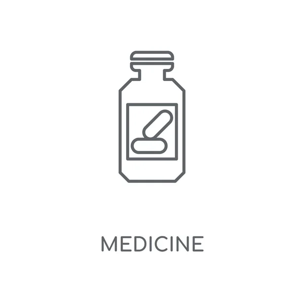 Лінійна Ікона Медицини Дизайн Символів Інсульту Медицині Тонкі Графічні Елементи — стоковий вектор