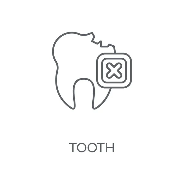 Icono Lineal Dientes Diseño Símbolo Carrera Concepto Diente Elementos Gráficos — Archivo Imágenes Vectoriales