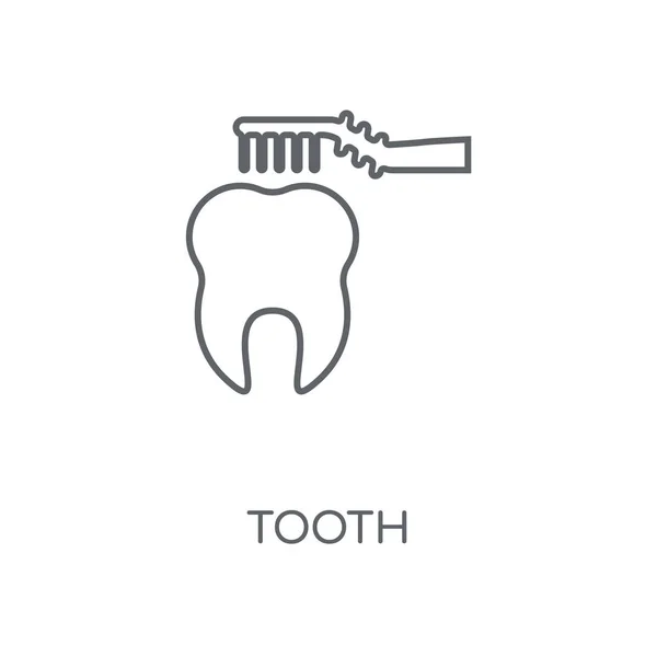 Icono Lineal Dientes Diseño Símbolo Carrera Concepto Diente Elementos Gráficos — Archivo Imágenes Vectoriales