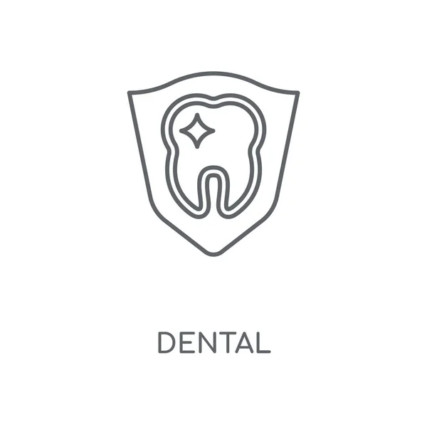 Dental Linear Icon Dental Concept Stroke Symbol Design Thin Graphic — Stock Vector
