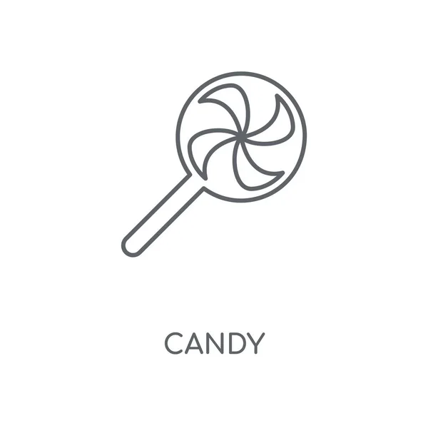 糖果线性图标 糖果概念笔画符号设计 薄的图形元素向量例证 在白色背景上的轮廓样式 Eps — 图库矢量图片