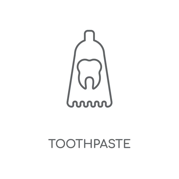 Pasta Zębów Ikona Liniowej Pasta Zębów Koncepcja Symbol Obrysu Cienkich — Wektor stockowy