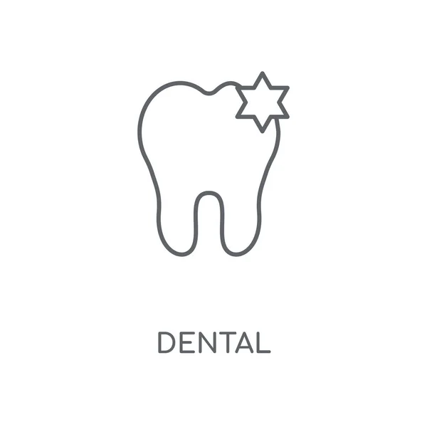 Dental linear icon. Dental concept stroke symbol design. Thin graphic elements vector illustration, outline pattern on a white background, eps 10.