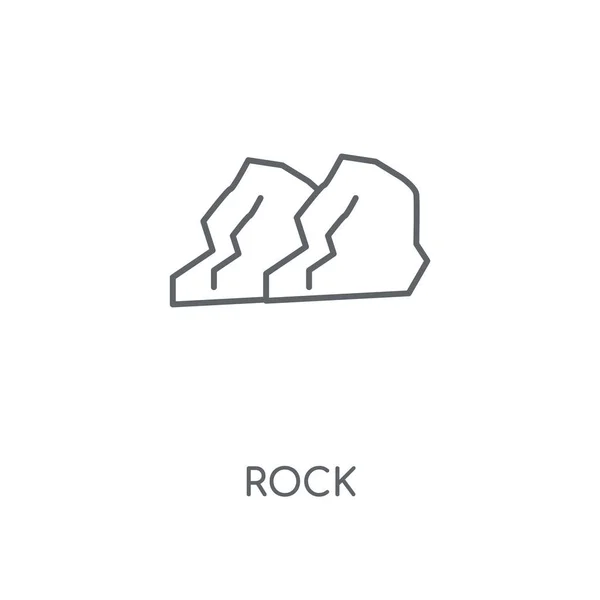 Icône Linéaire Rock Concept Rock Conception Symbole Course Illustration Vectorielle — Image vectorielle