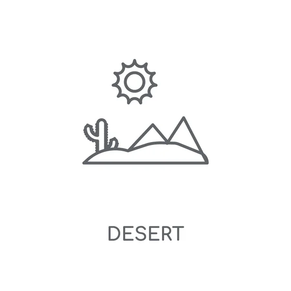 Woestijn Lineaire Pictogram Woestijn Beroerte Symbool Conceptontwerp Dunne Grafische Elementen — Stockvector