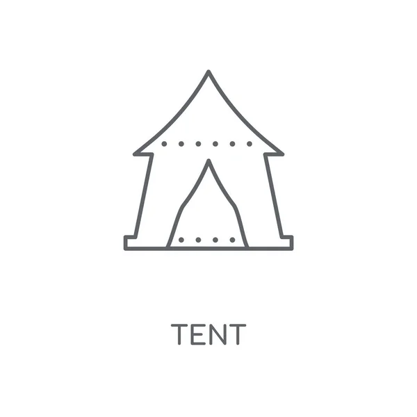 Линейная Иконка Палатки Концепция Палатки Изображением Символа Тонкие Графические Элементы — стоковый вектор