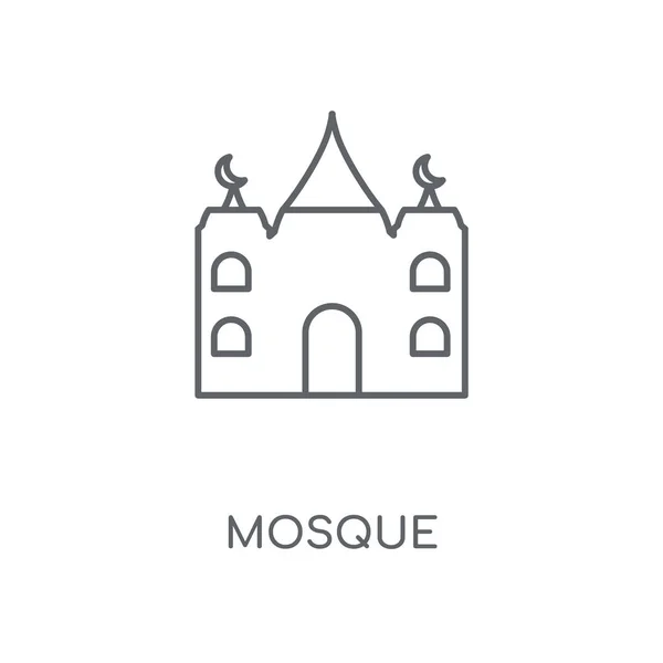 Mosque Linear Icon Mosque Concept Stroke Symbol Design Thin Graphic — Stock Vector