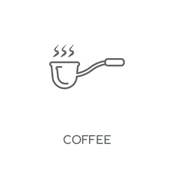 Kaffee Lineares Symbol Kaffee Konzept Strich Symbol Design Dünne Grafische — Stockvektor