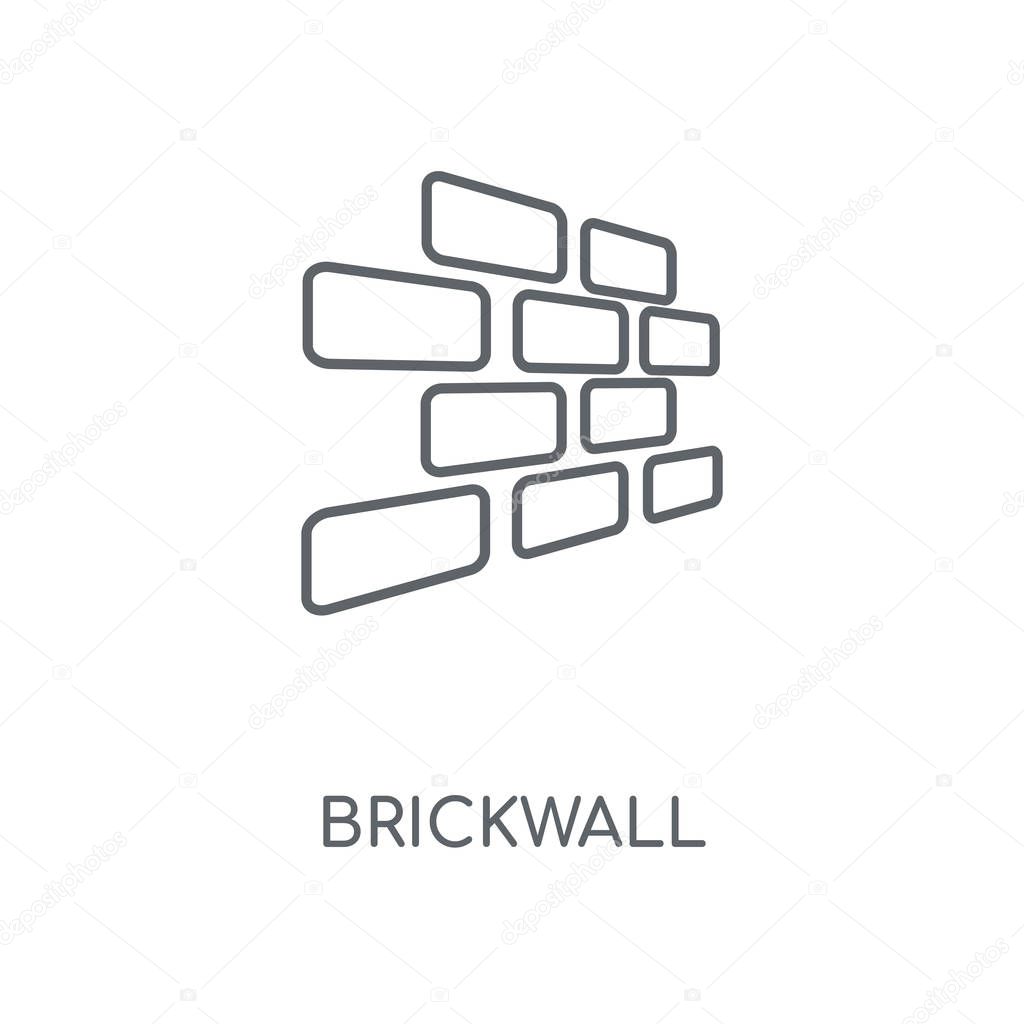 Brickwall linear icon. Brickwall concept stroke symbol design. Thin graphic elements vector illustration, outline pattern on a white background, eps 10.