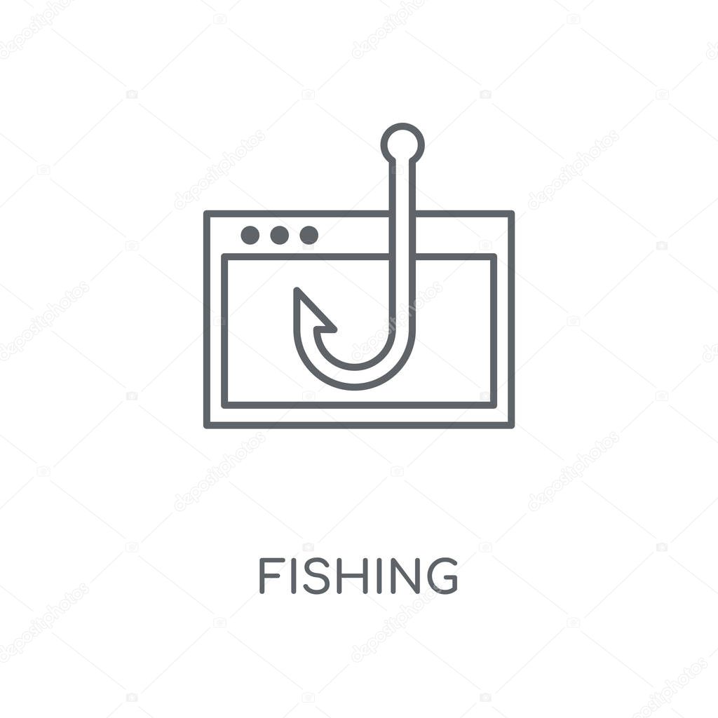 Fishing linear icon. Fishing concept stroke symbol design. Thin graphic elements vector illustration, outline pattern on a white background, eps 10.