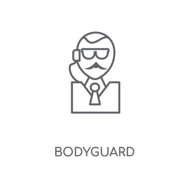 Koruma doğrusal simgesi. Koruma kavramı kontur sembolü tasarım. İnce grafik öğeleri illüstrasyon, beyaz bir arka plan, eps 10 anahat desen vektör.