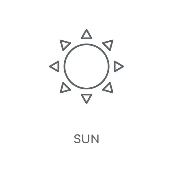 Zon Lineaire Pictogram Conceptontwerp Beroerte Symbool Van Zon Dunne Grafische — Stockvector