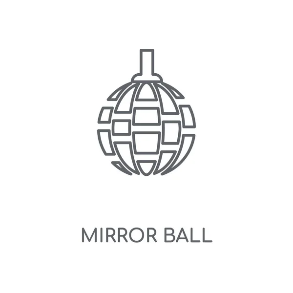 Espejo Bola Lineal Icono Espejo Bola Concepto Carrera Símbolo Diseño — Archivo Imágenes Vectoriales