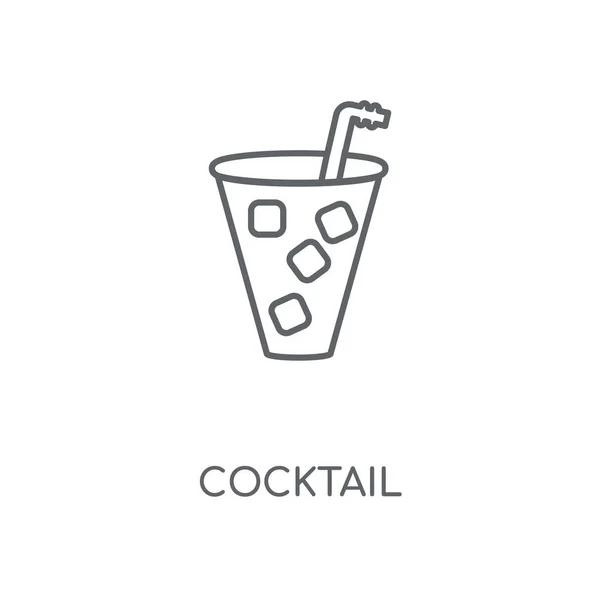 Cocktail Lineares Symbol Cocktail Konzept Streicht Symboldesign Dünne Grafische Elemente — Stockvektor