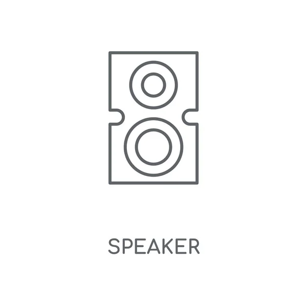 線形のスピーカーのアイコン スピーカー コンセプト ストローク シンボル デザイン 薄いグラフィック要素ベクトル イラスト 白い背景 Eps — ストックベクタ