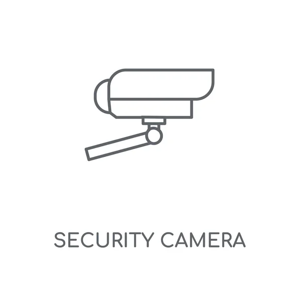 Güvenlik Kamera Doğrusal Göstergesi Güvenlik Kamera Kavramı Kontur Sembol Tasarımı — Stok Vektör