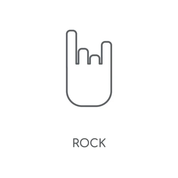 Rock Ikone Rock Konzept Strich Symbol Design Dünne Grafische Elemente — Stockvektor