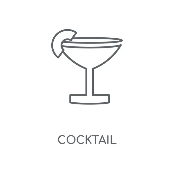 Cocktail Linjär Ikonen Cocktail Stroke Symbol Konceptdesign Tunn Grafiska Element — Stock vektor