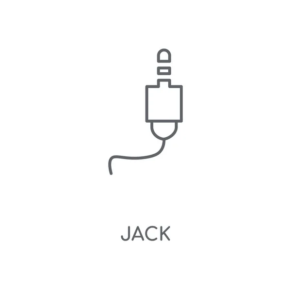 Ícone Linear Jack Jack Conceito Design Símbolo Acidente Vascular Cerebral — Vetor de Stock