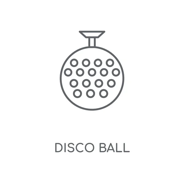 Disco Bola Icono Lineal Disco Bola Concepto Carrera Símbolo Diseño — Vector de stock